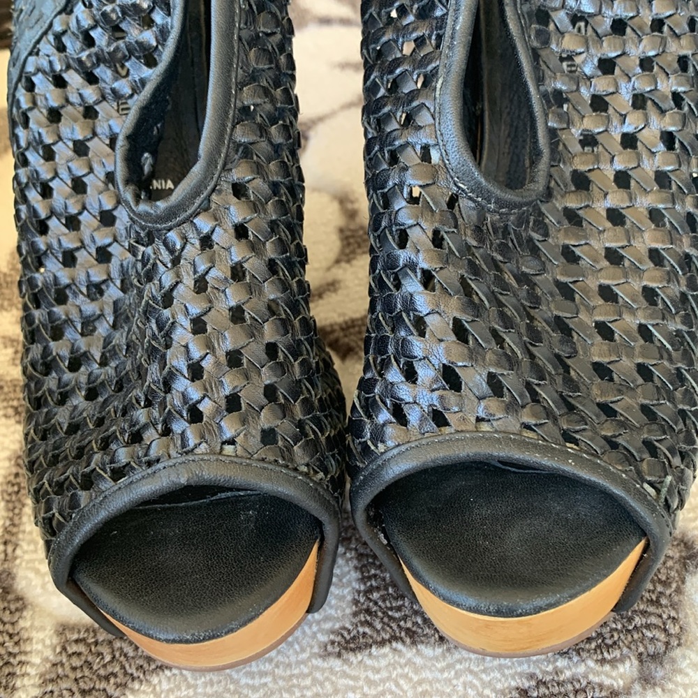Jeffery Campbell Black Kelsey Women’s Wedge Heel - Picture 7 of 16